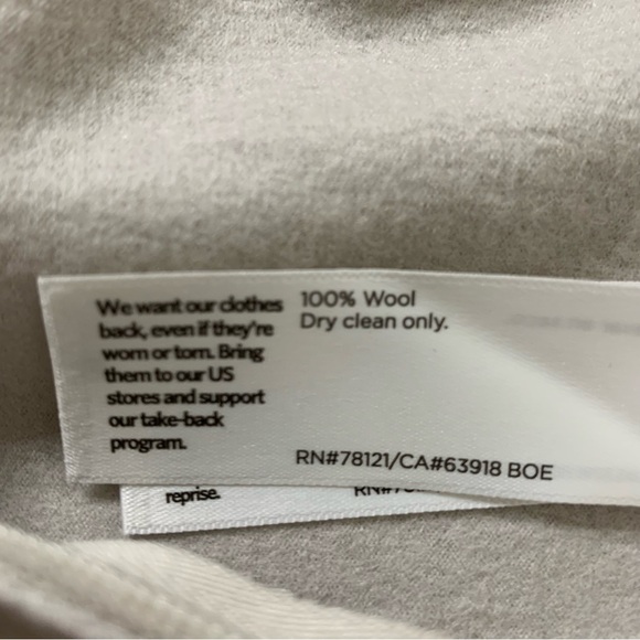 Eileen fisher Womens chalk gray 100% wool high waist straight leg pants XL NWT - Picture 9 of 10